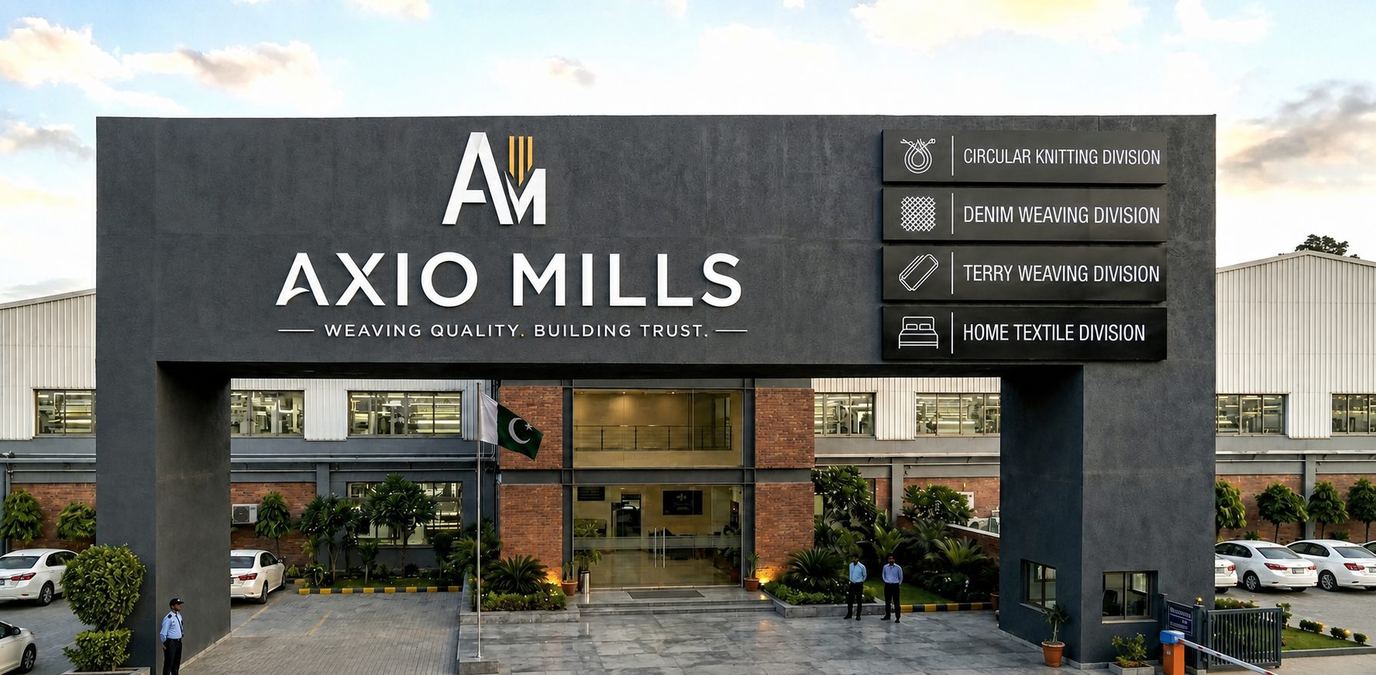 Axio Mills facility entrance — Lahore, Pakistan — Global Textile Solutions